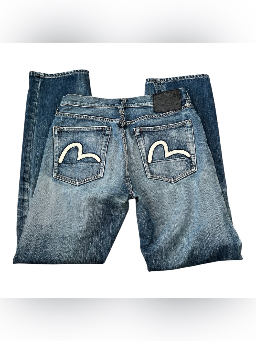 Evisu Men's Distressed Denim Jeans. Size: 31R